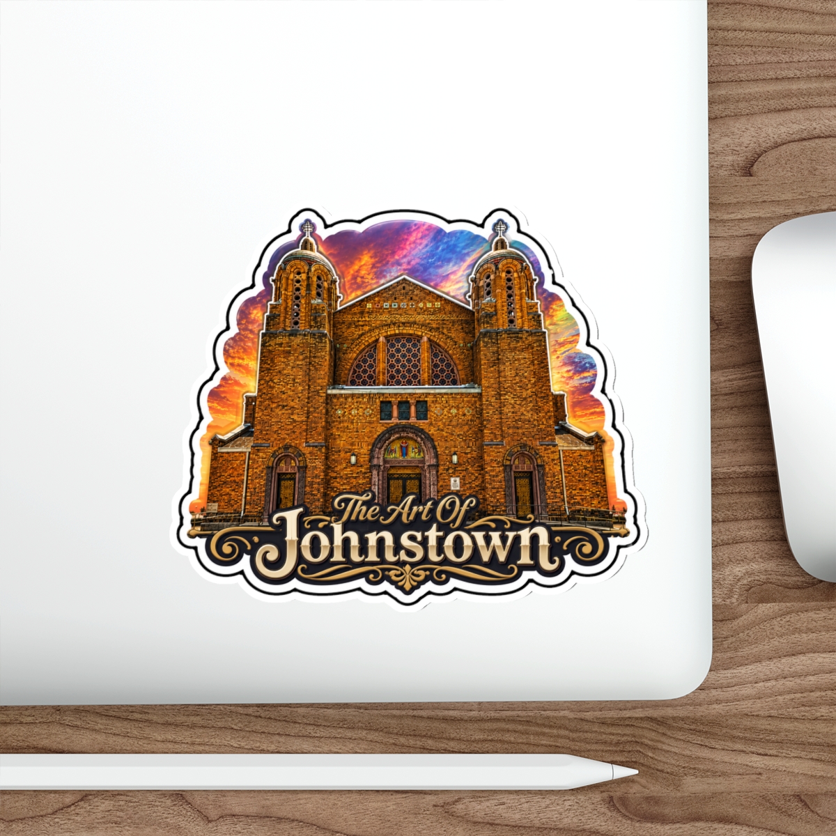 St. Mary’s Byzantine Catholic Church - The Art Of Johnstown - Die-Cut Sticker - Image 2
