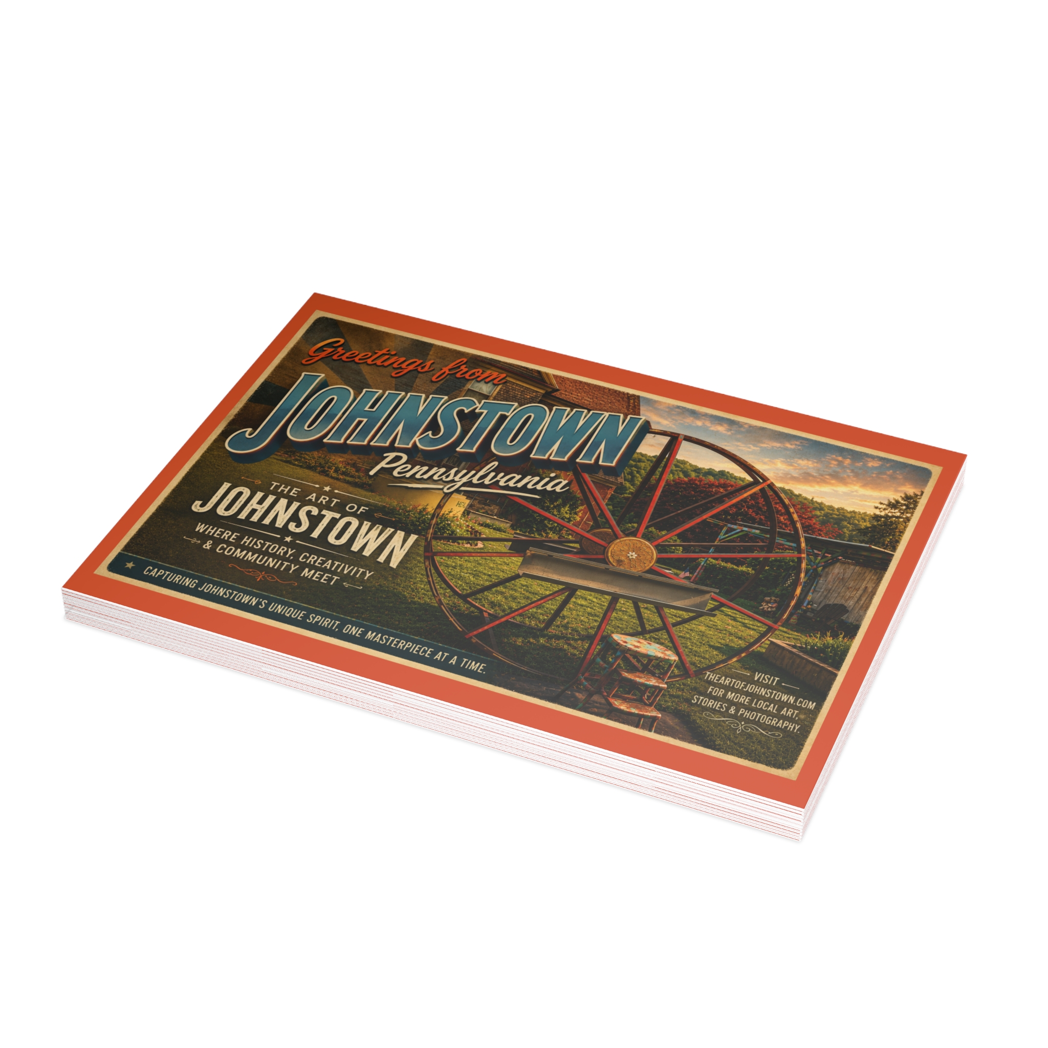 Healing Garden Art Park – The Art Of Johnstown, Pennsylvania ~ Post Card 5×7 - 10 Pack Bundle (envelopes included) - Image 4