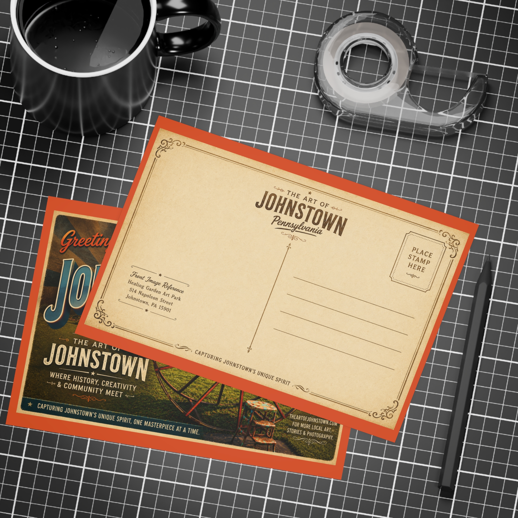 Healing Garden Art Park – The Art Of Johnstown, Pennsylvania ~ Post Card 5×7 - 10 Pack Bundle (envelopes included) - Image 7