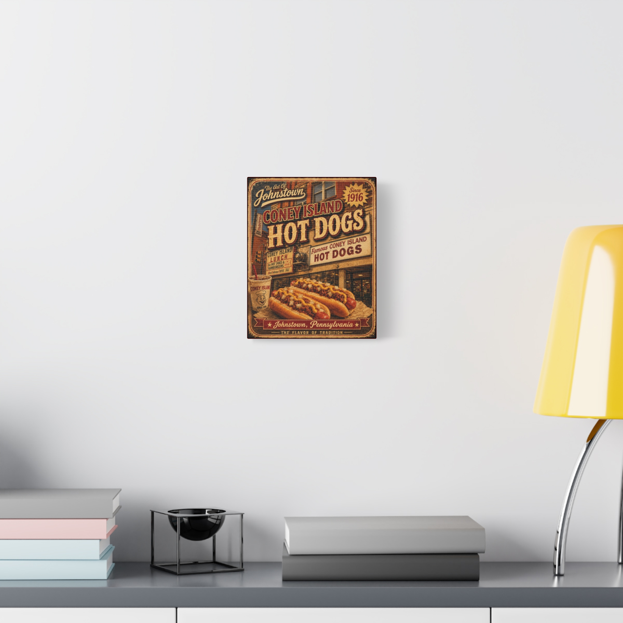 Coney Island Hot Dogs ~ The Art Of Johnstown - The Flavor of Tradition ~ Stretched Canvas - Image 3