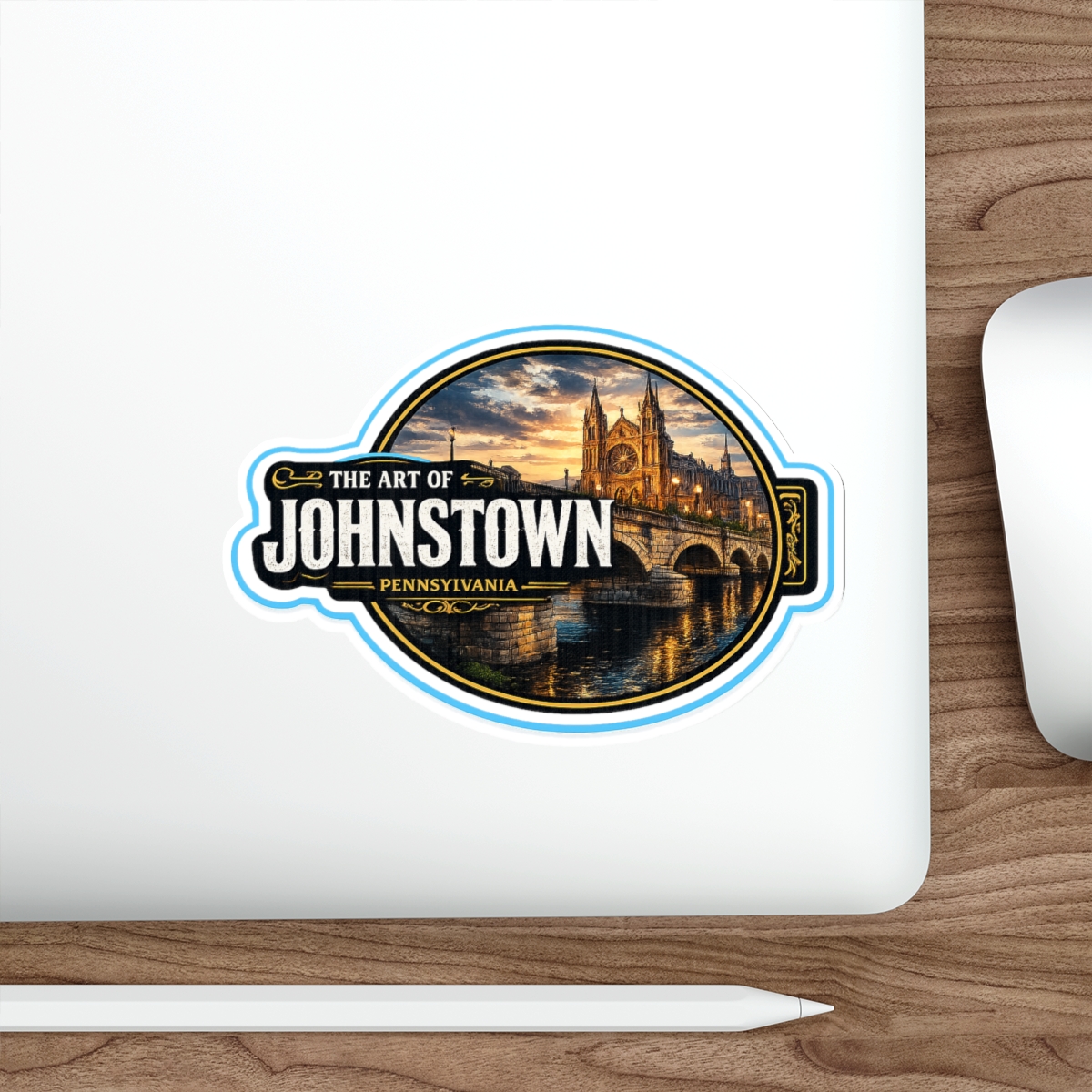 The Art Of Johnstown - Stone Bridge Nostalgia - Die-Cut Sticker - Image 2