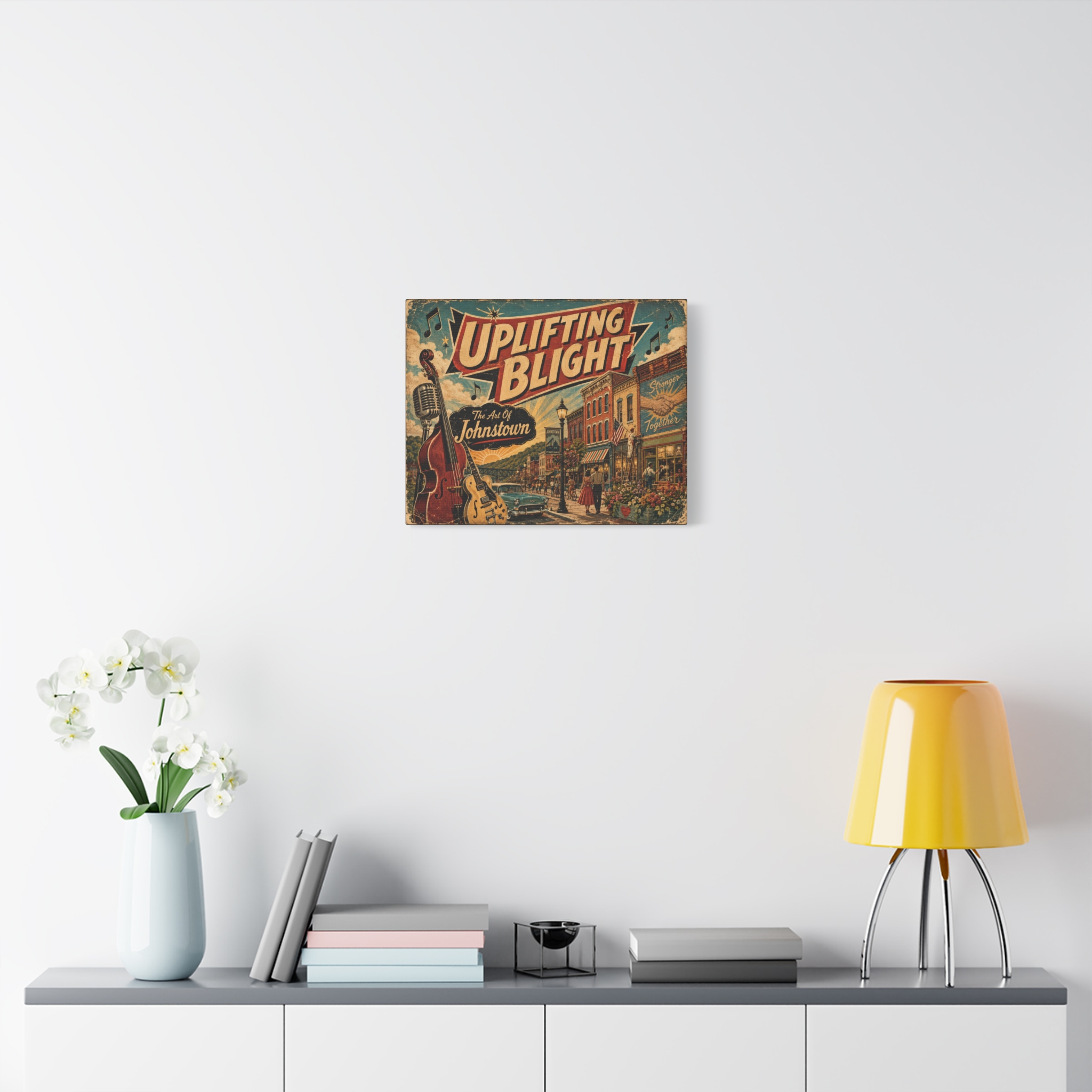 Old School Uplifting Blight ~ The Art Of Johnstown - PAST PRESENT FUTURE ~ Stretched Canvas - Image 7