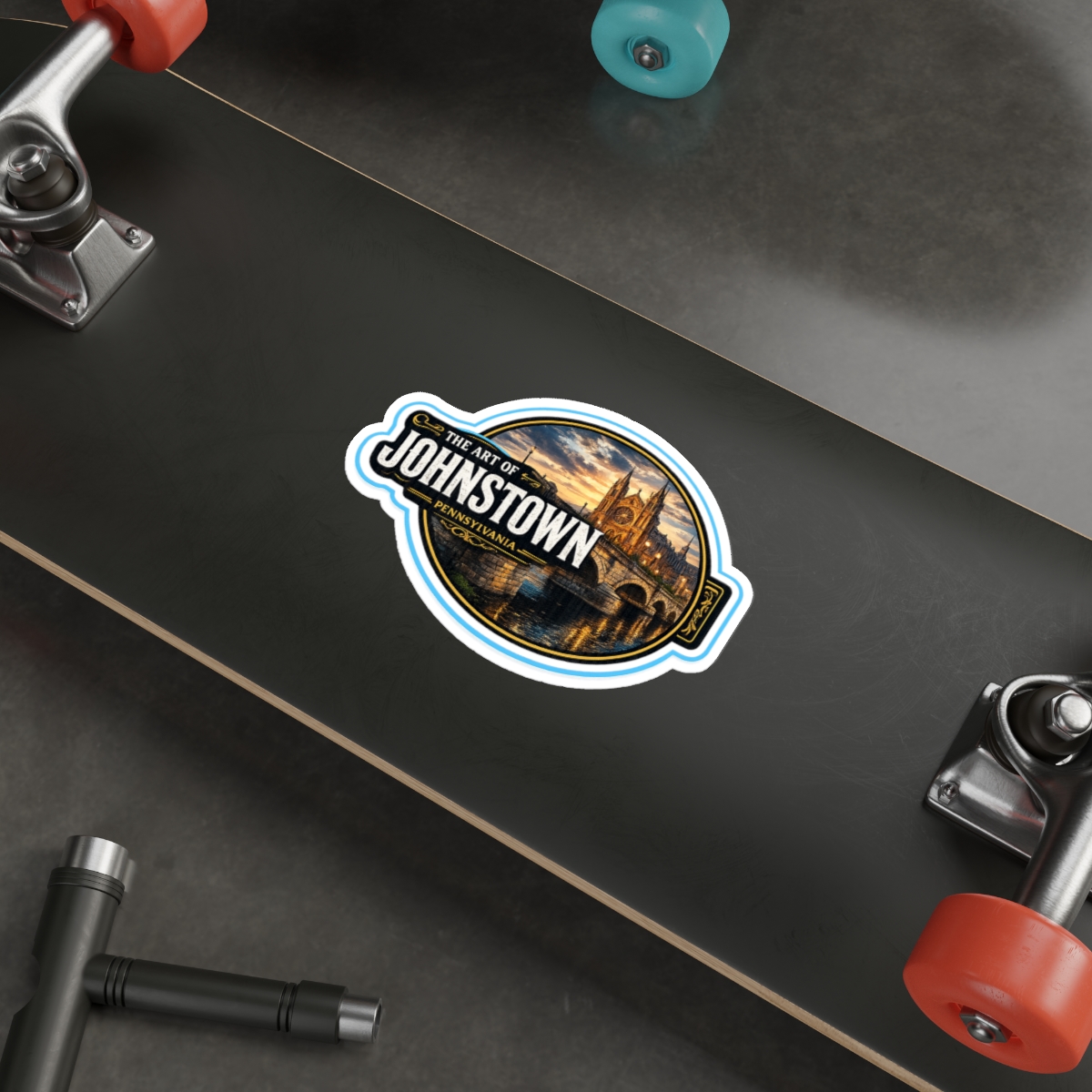 The Art Of Johnstown - Stone Bridge Nostalgia - Die-Cut Sticker - Image 3