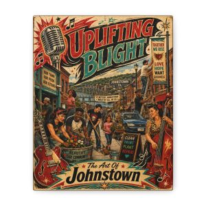 Uplifting Blight ~ The Art Of Johnstown - OUR TOWN OUR PRIDE OUR FUTURE ~ Stretched Canvas