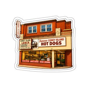 Coney Island Hot Dogs - The Art Of Johnstown - Die-Cut Sticker