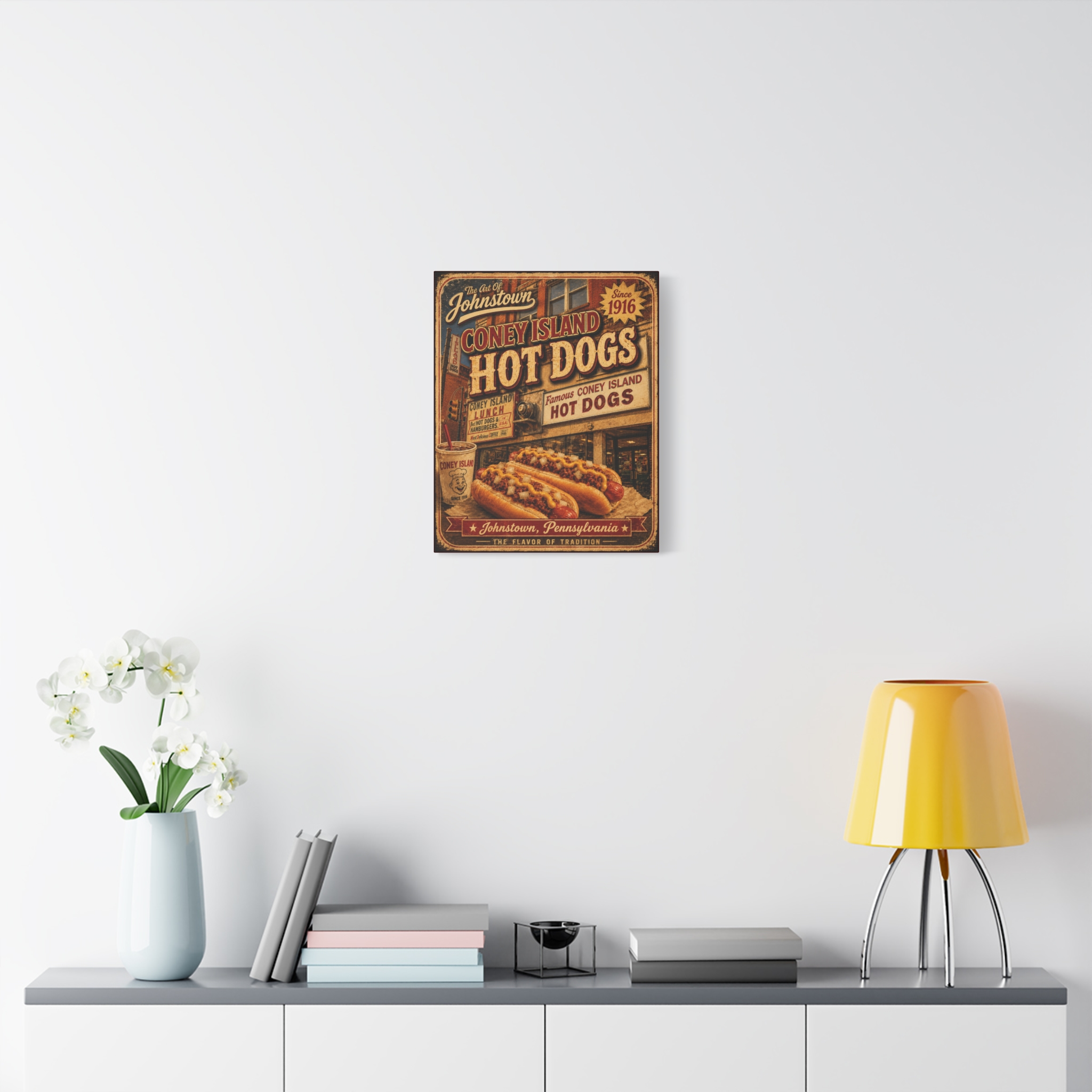 Coney Island Hot Dogs ~ The Art Of Johnstown - The Flavor of Tradition ~ Stretched Canvas - Image 5
