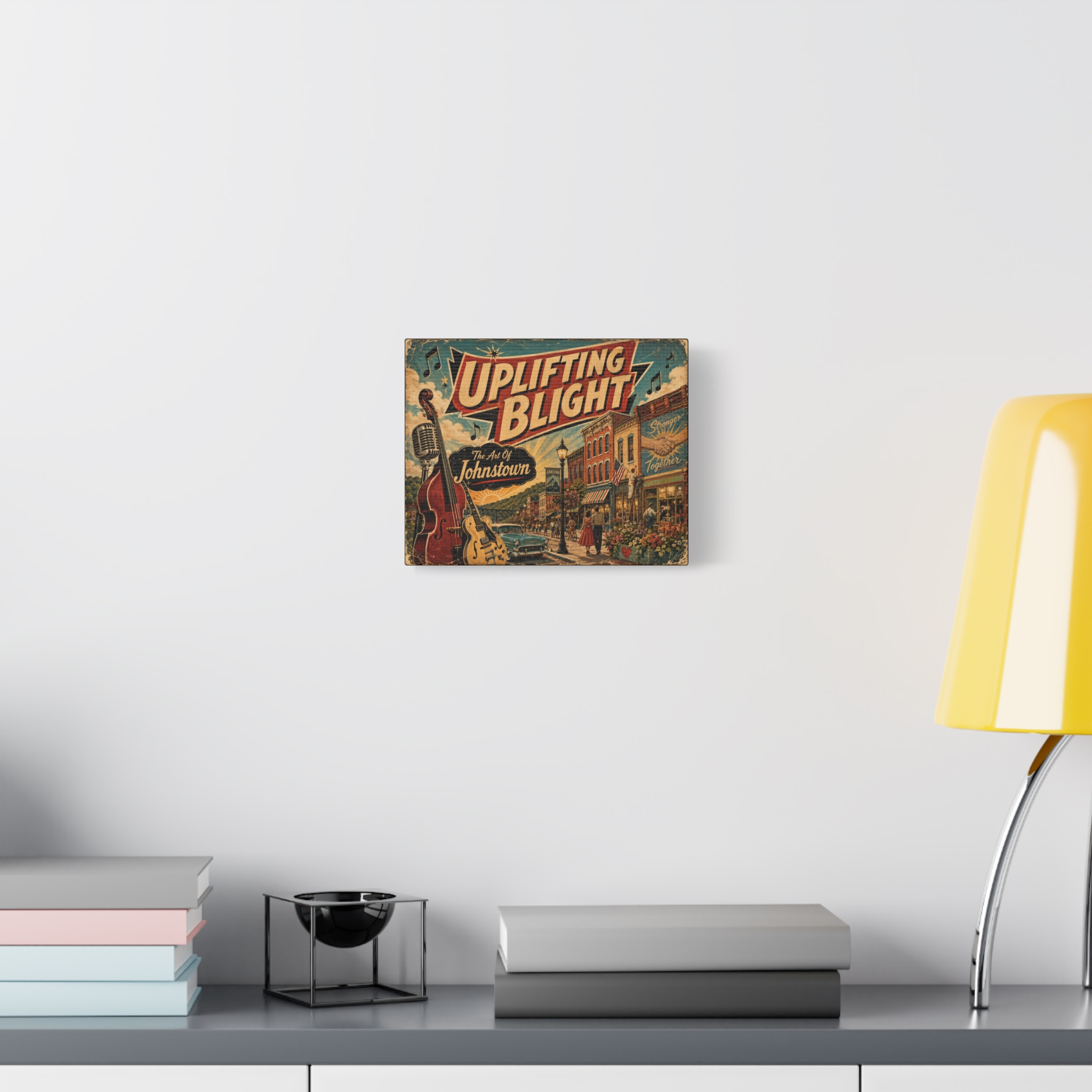 Old School Uplifting Blight ~ The Art Of Johnstown - PAST PRESENT FUTURE ~ Stretched Canvas - Image 3