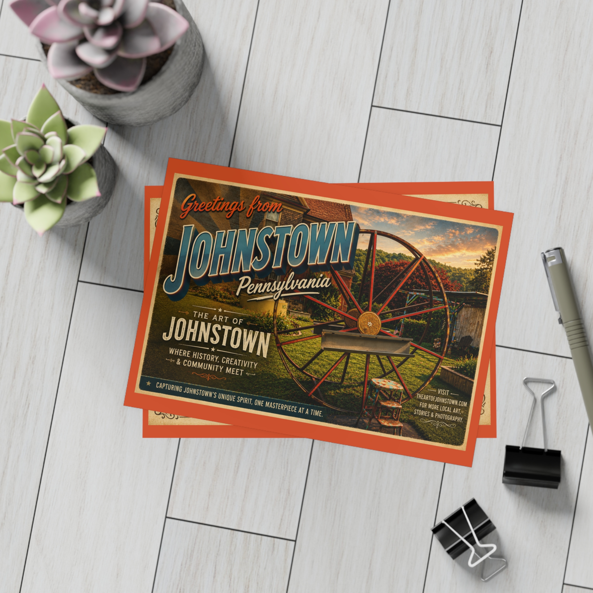 Healing Garden Art Park – The Art Of Johnstown, Pennsylvania ~ Post Card 5×7 - 10 Pack Bundle (envelopes included) - Image 6