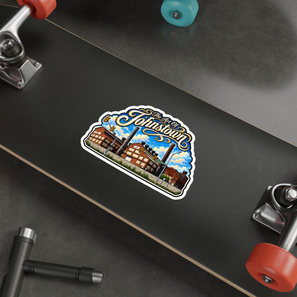 Smoke Stacks - The Art Of Johnstown - Die-Cut Sticker - Image 3