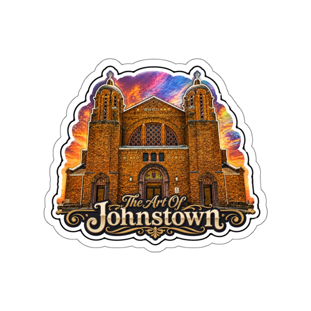 St. Mary’s Byzantine Catholic Church - The Art Of Johnstown - Die-Cut Sticker