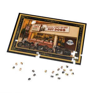 Coney Island Hot Dogs Restaurant - The Art of Johnstown - 1000 piece Jigsaw Puzzle with Tin